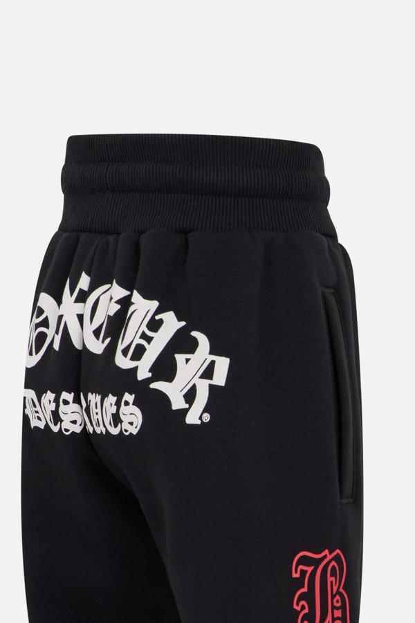 Black Graphic Long Pant Black