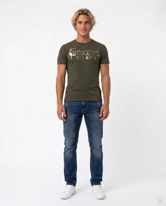 T-Shirt Manica Corta Iconica Olive Green
