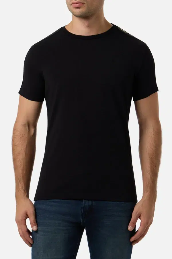Black Bands Short Sleeve T-Shirt Black-Gold