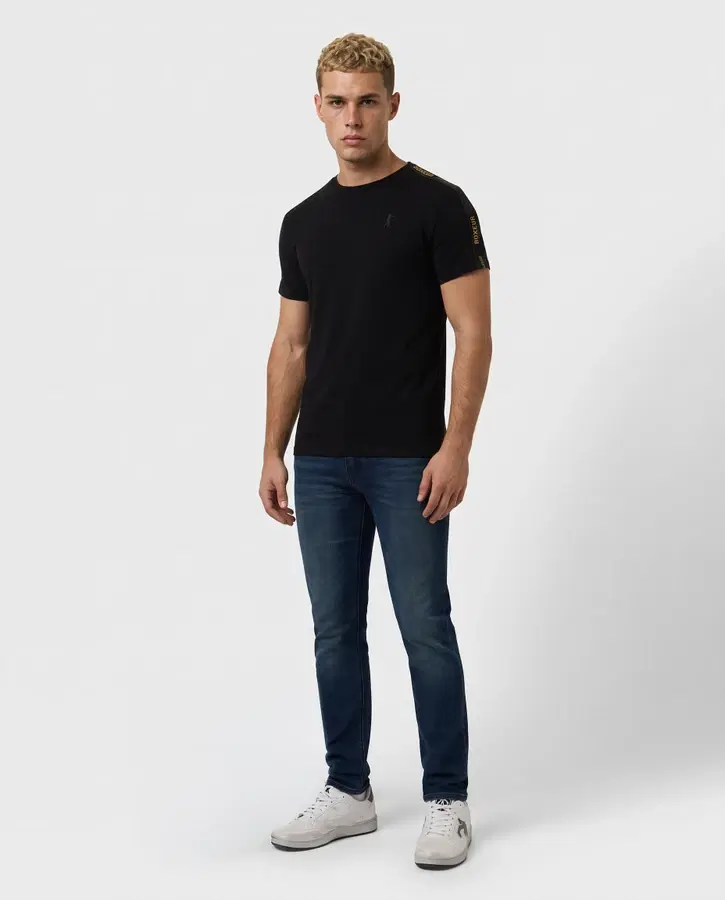 Black Bands Short Sleeve T-Shirt Black-Gold