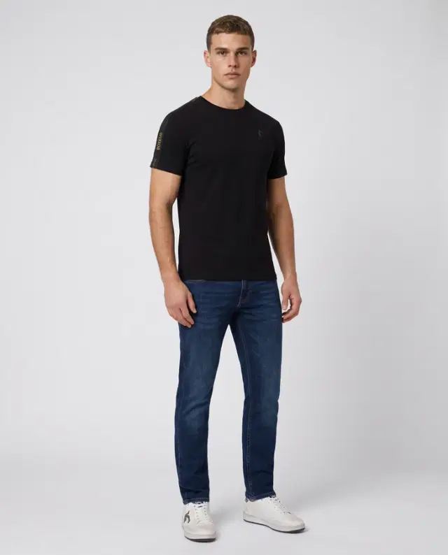 Black Bands Short Sleeve T-Shirt Black-Gold