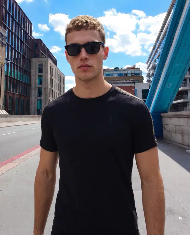 Black Bands Short Sleeve T-Shirt Black-Gold