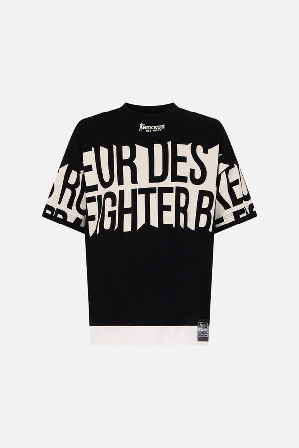 T-Shirt Manica Corta Over Fit All Over Nera