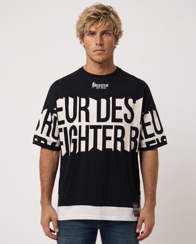T-Shirt Manica Corta Over Fit All Over Nera