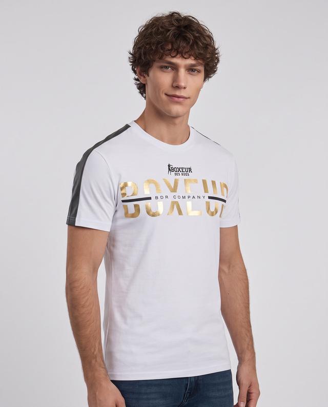 T-Shirt Manica Corta Gotica Bianca E Oro