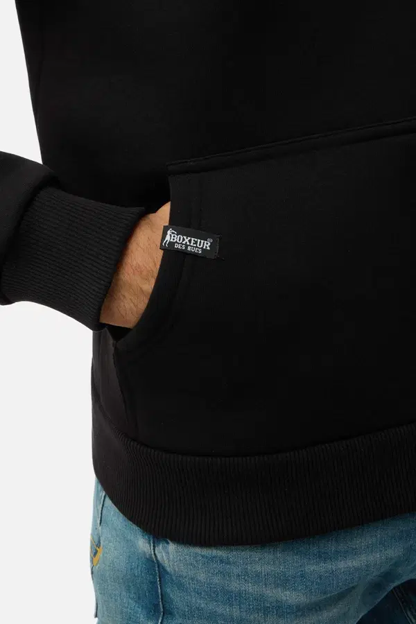Black Round Neck Sweatshirt Black