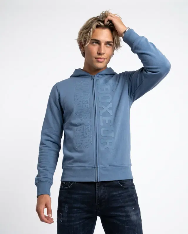 Felpa Cappuccio Full Zip Nocturne Fade Logo