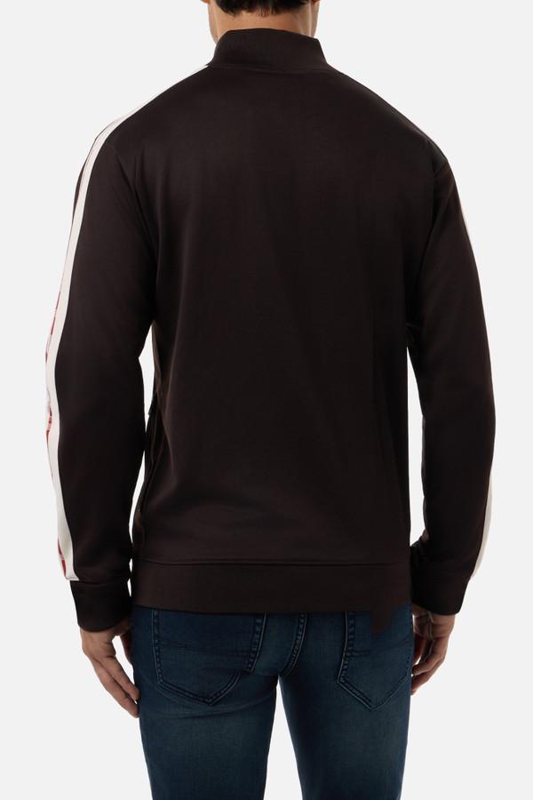 Felpa Collo Alto Full Zip Chocolate Fondant