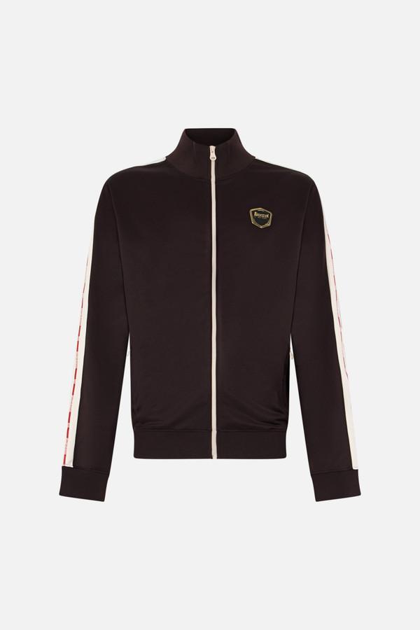 Felpa Collo Alto Full Zip Chocolate Fondant