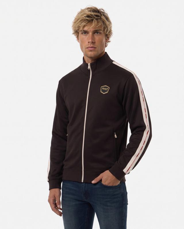 Felpa Collo Alto Full Zip Chocolate Fondant
