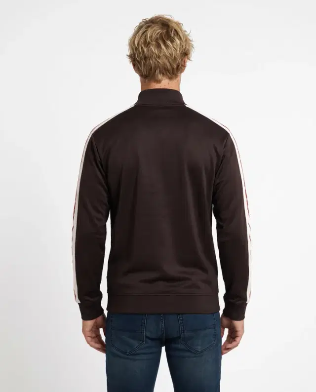 Felpa Collo Alto Full Zip Chocolate Fondant