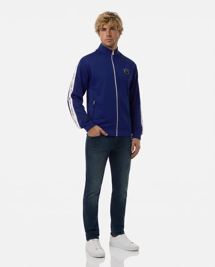 High Neck Cyber Blue Sweatshirt Cyber Blue
