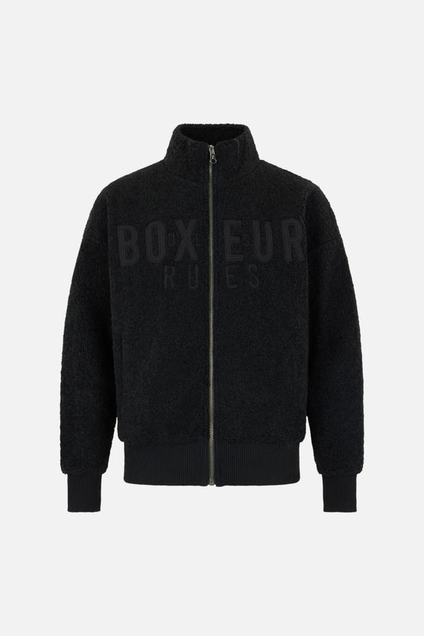 Felpa Full Zip Sherpa Nera