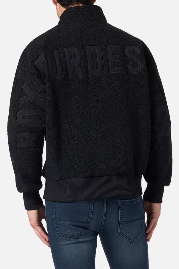 Felpa Full Zip Sherpa Nera