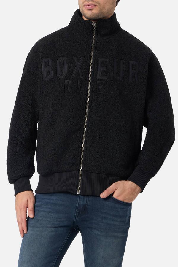 Felpa Full Zip Sherpa Nera