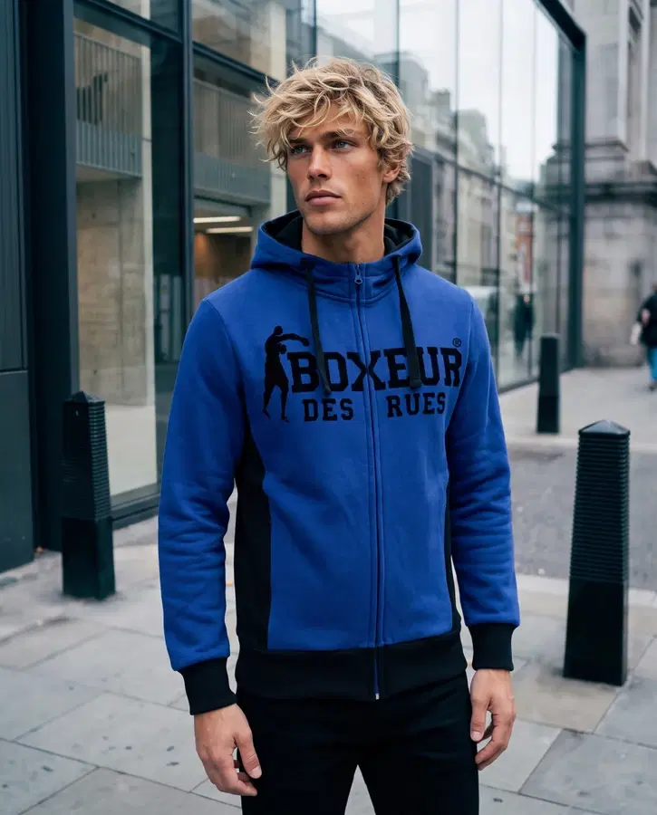Logo Cyber Blue Zip Hoodie Cyber Blue