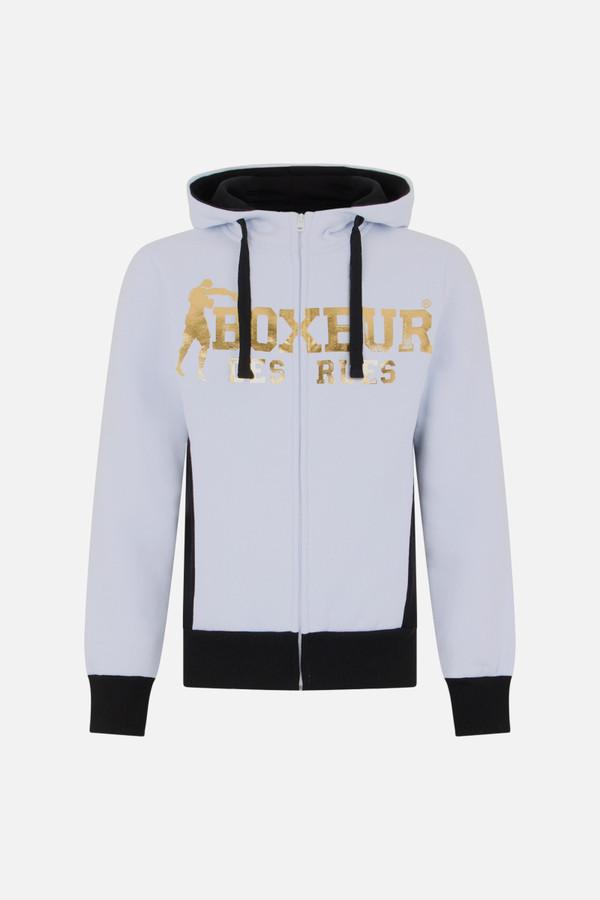 Logo White Gold Zip Hoodie White-Gold