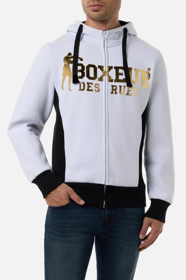 Logo White Gold Zip Hoodie White-Gold
