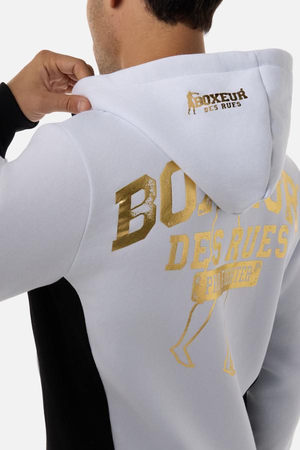 Logo White Gold Zip Hoodie White-Gold