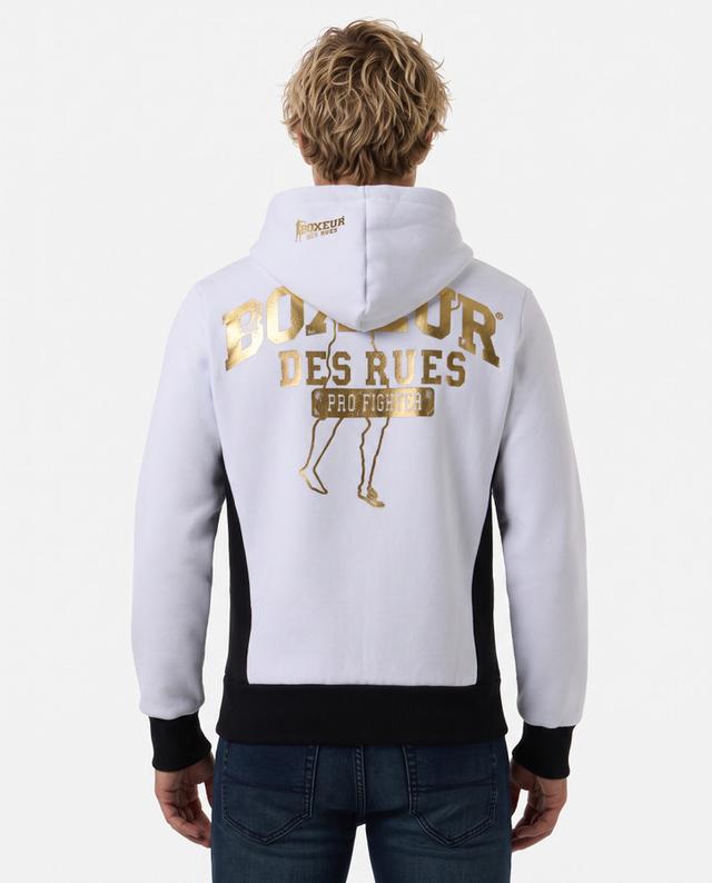 Logo White Gold Zip Hoodie White-Gold