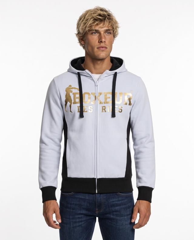 Logo White Gold Zip Hoodie White-Gold
