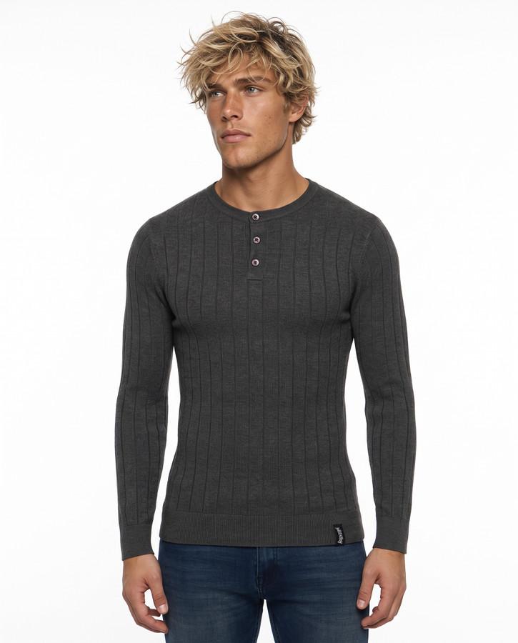 Anthracite Man Rib Sweater Anthracite Mel