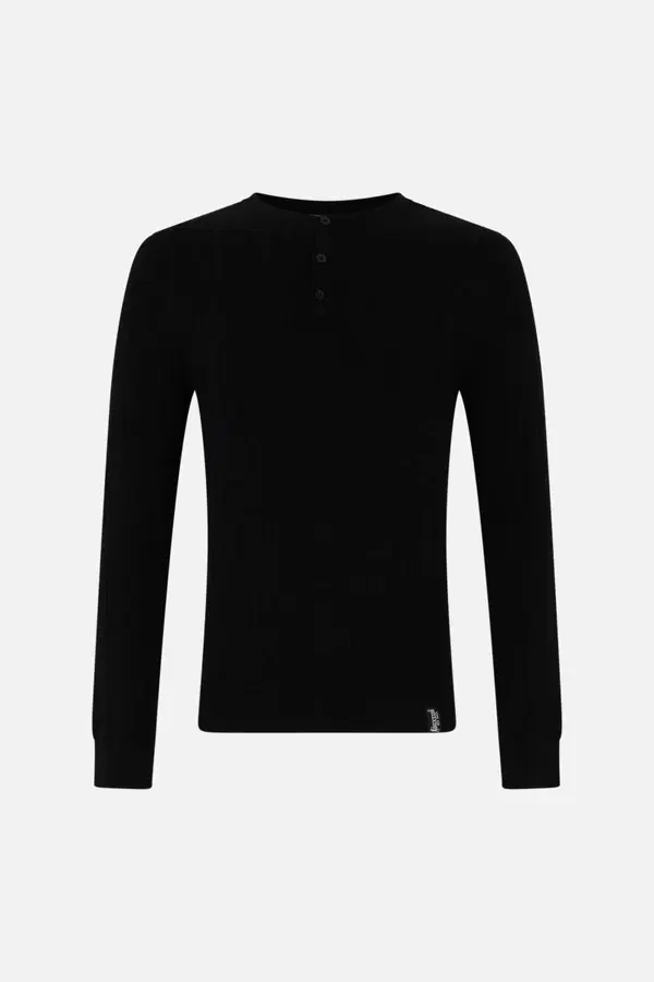 Black Man Rib Sweater Black