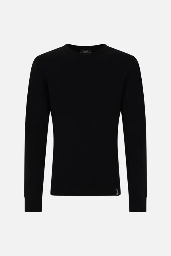 Black Crew Neck Jumper Black