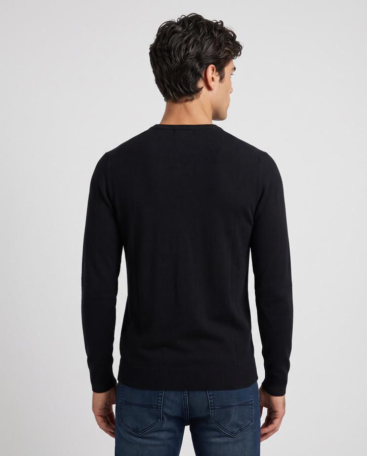 Black Crew Neck Jumper Black