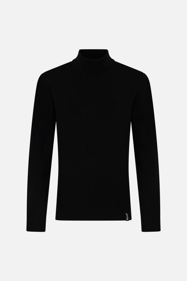 Black Man Turtleneck Sweater Black