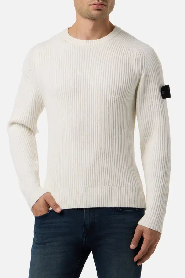 Warm Blank Crew Neck Man Sweater Warm Blank