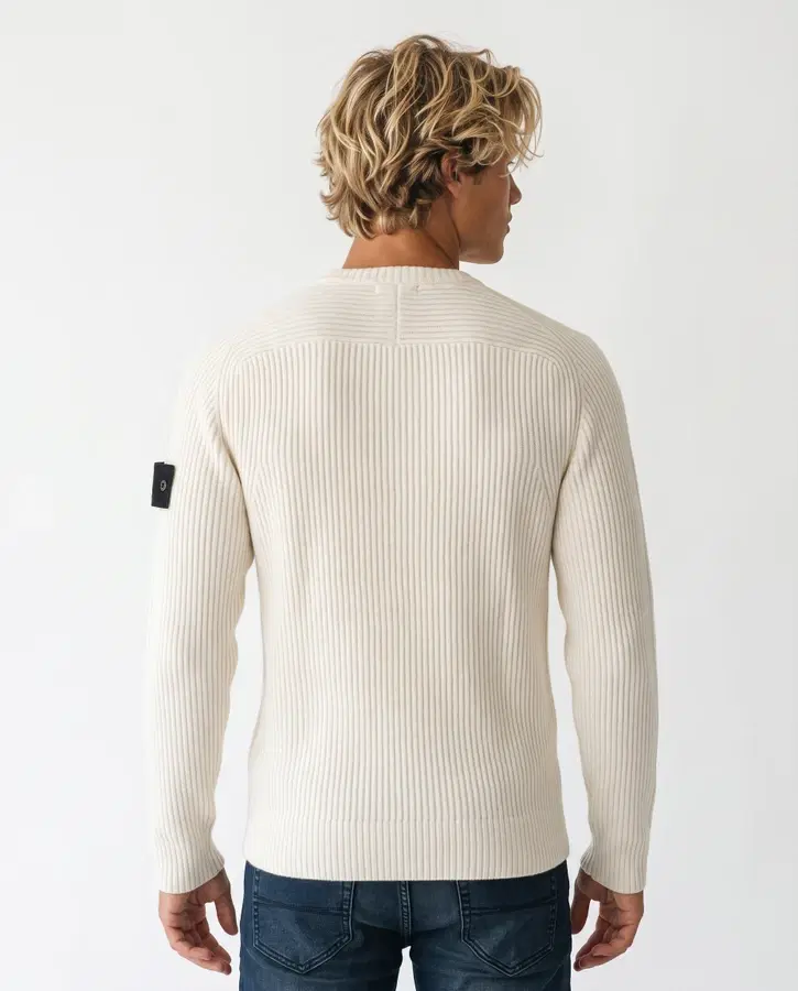 Warm Blank Crew Neck Man Sweater Warm Blank