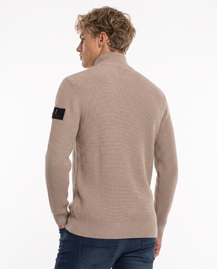 Noisette Half Zip Man Sweater Noisette