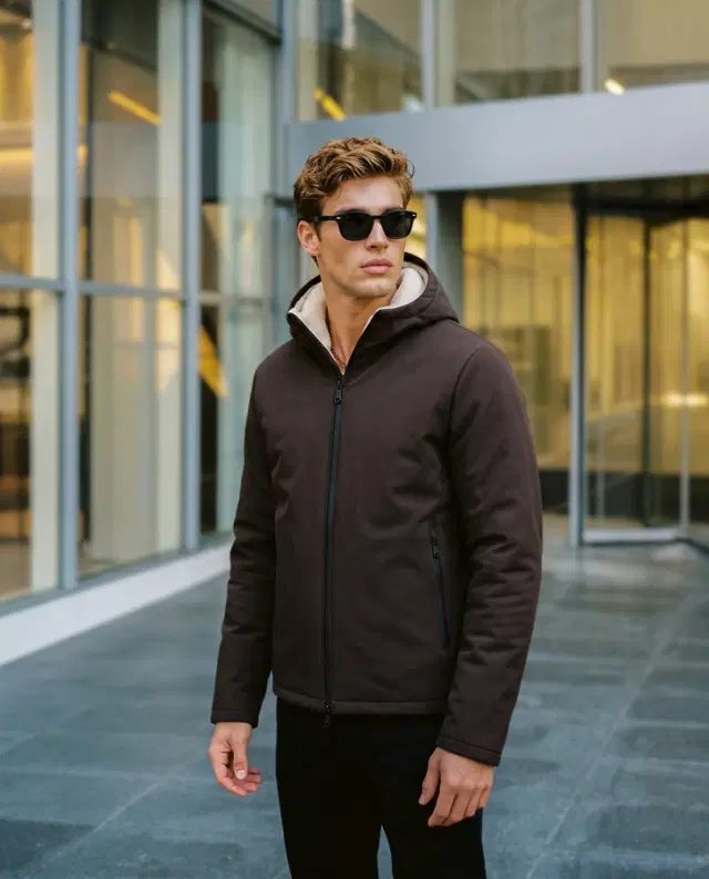 Chocolate Fondant Reversible Padded Jacket Chocolate Fondant