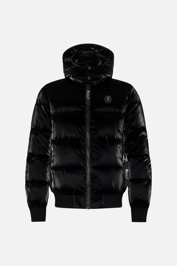 Super Shiny Black Padded Jacket Black