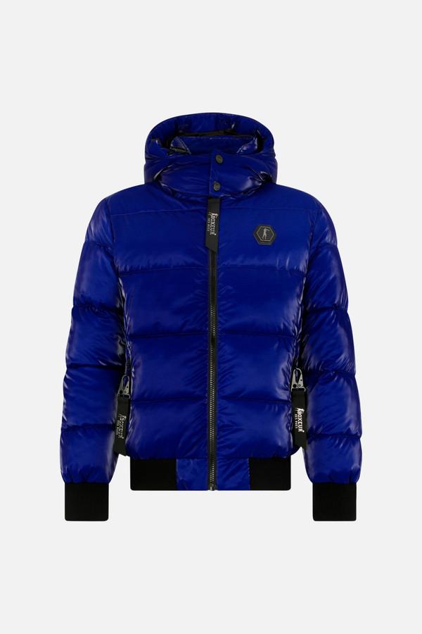 Super Shiny Cyber Blue Padded Jacket Cyber Blue