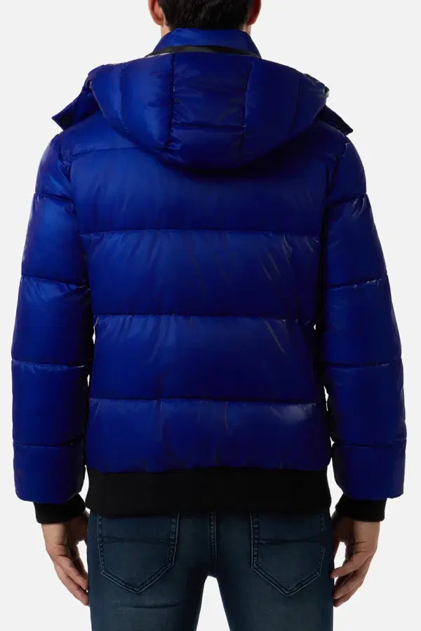 Super Shiny Cyber Blue Padded Jacket Cyber Blue