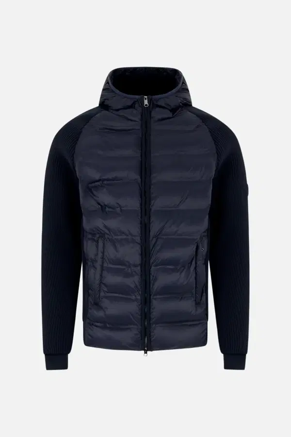 Giacca Imbottita Con Inserti In Tessuto Effetto Maglia Nocturne Fade