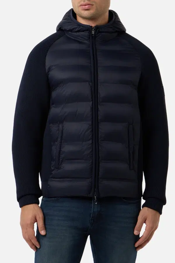 Giacca Imbottita Con Inserti In Tessuto Effetto Maglia Nocturne Fade