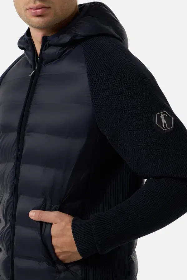 Giacca Imbottita Con Inserti In Tessuto Effetto Maglia Nocturne Fade