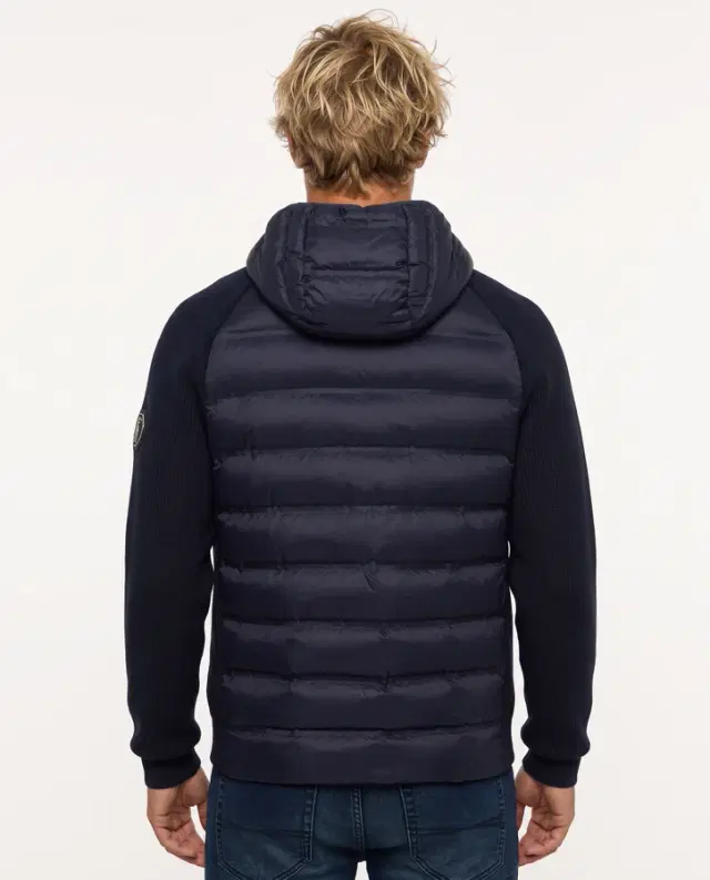 Giacca Imbottita Con Inserti In Tessuto Effetto Maglia Nocturne Fade