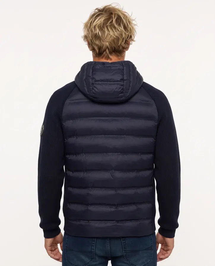 Giacca Imbottita Con Inserti In Tessuto Effetto Maglia Nocturne Fade