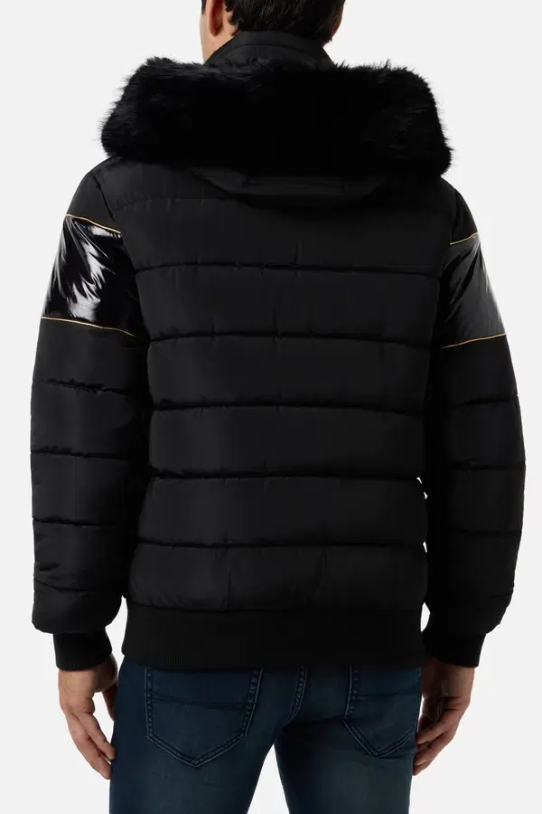 Black Front Insert Jacket Black-Gold