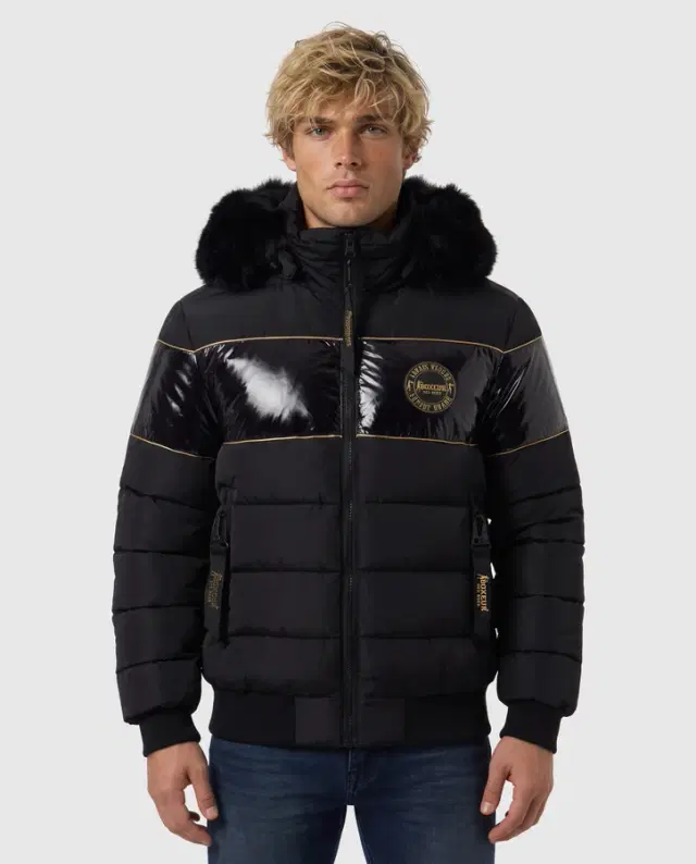Black Front Insert Jacket Black-Gold