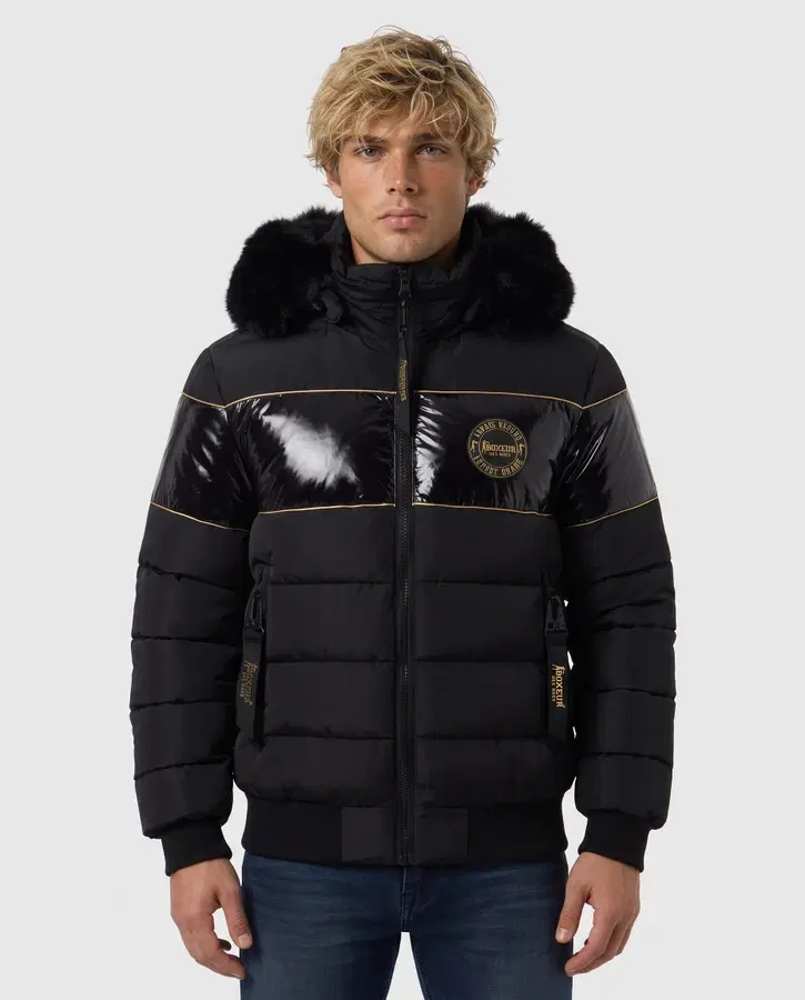 Black Front Insert Jacket Black-Gold
