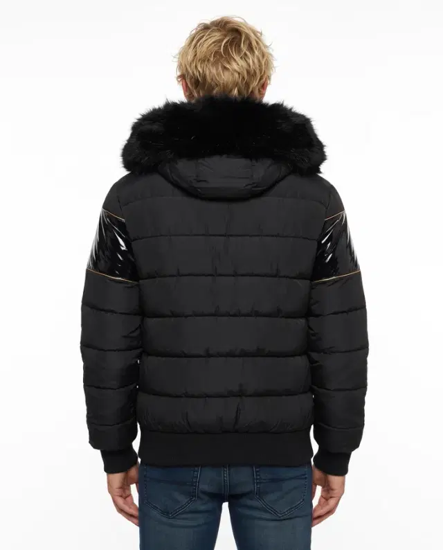 Black Front Insert Jacket Black-Gold