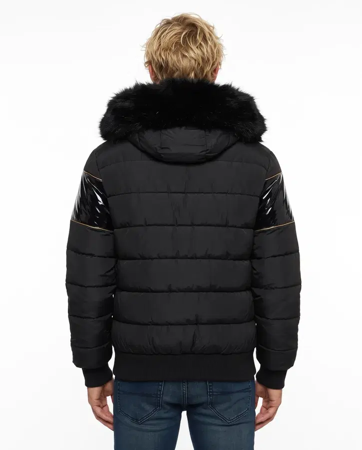Black Front Insert Jacket Black-Gold