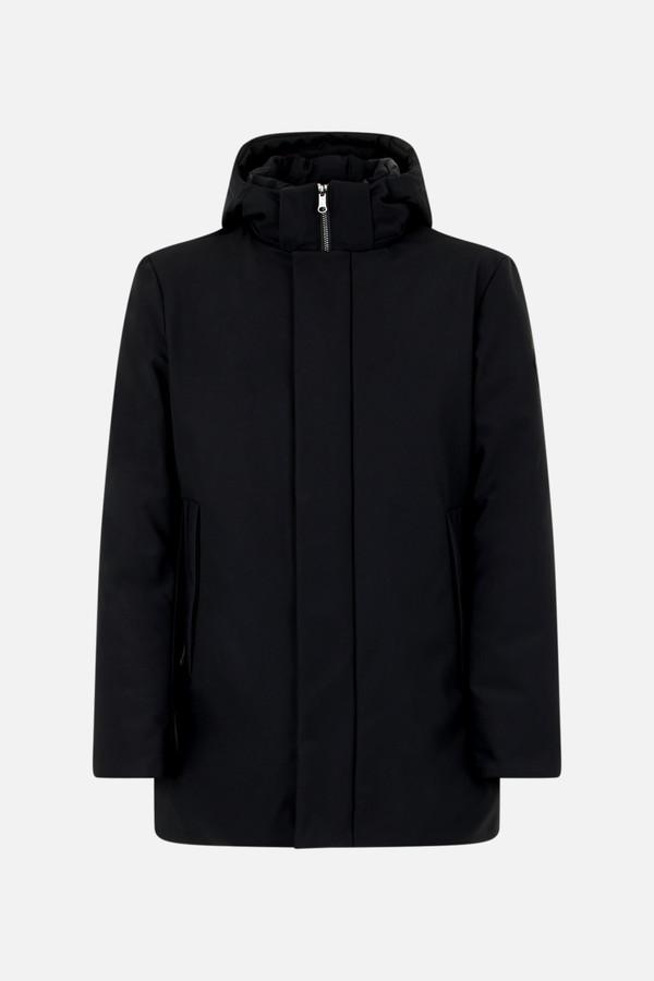 Black Long Technical Jacket Black