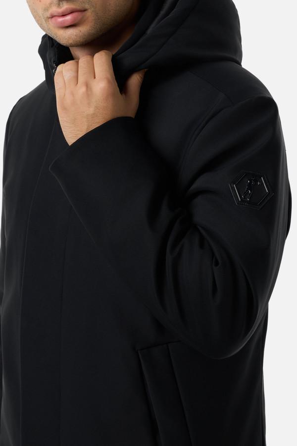 Black Long Technical Jacket Black