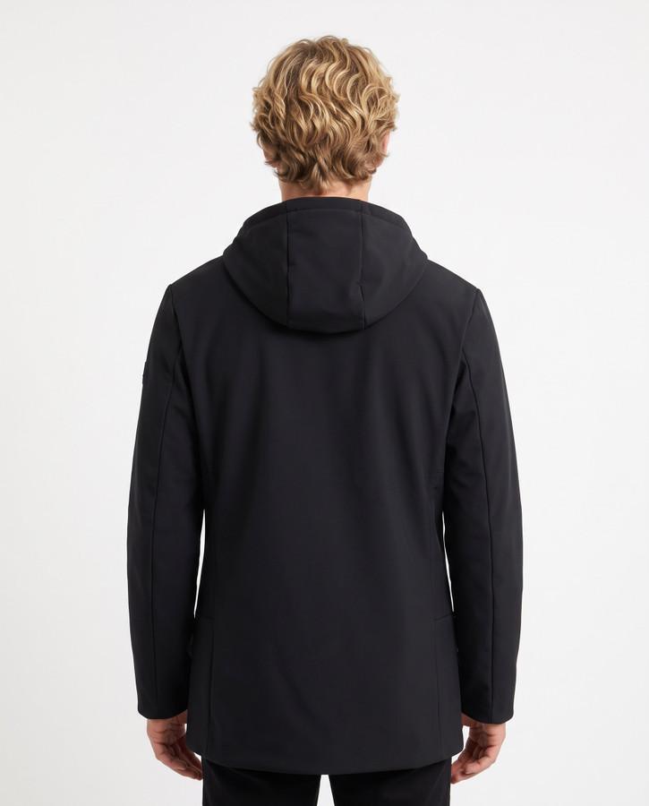 Black Long Technical Jacket Black